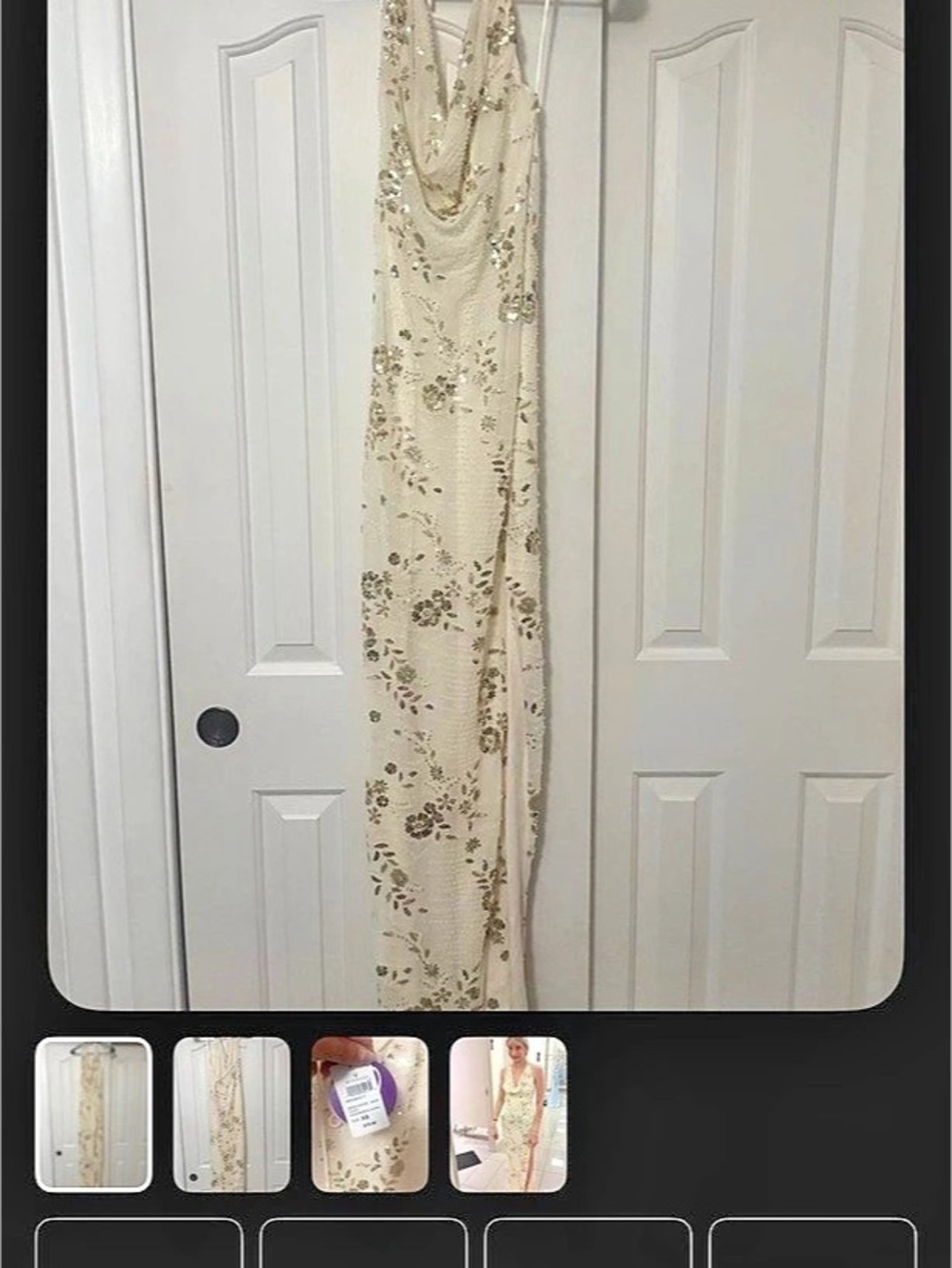 Floral Sequin Maxi Dress Size XS  New